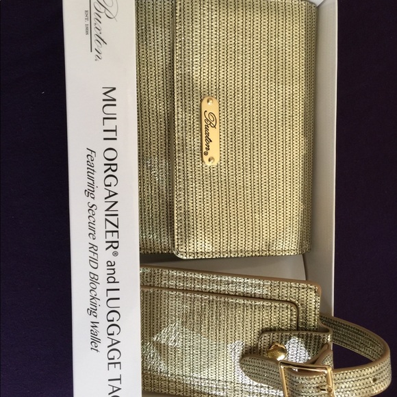 NEW W BOX Buxton Women\'s YELLOW GOLD WALLET